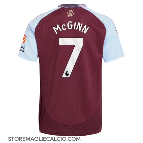 Aston Villa John McGinn #7 Maglia Gara Casa Repliche 2024-25 Maniche Corte Aston Villa John McGinn #7 Maglia Gara Casa Repliche 2024-25 Maniche Corte